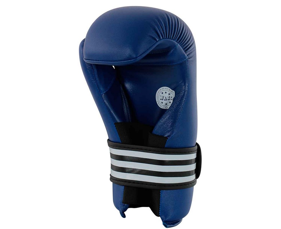 Перчатки полуконтакт Adidas WAKO Kickboxing Semi Contact Gloves синие adiWAKOG3
