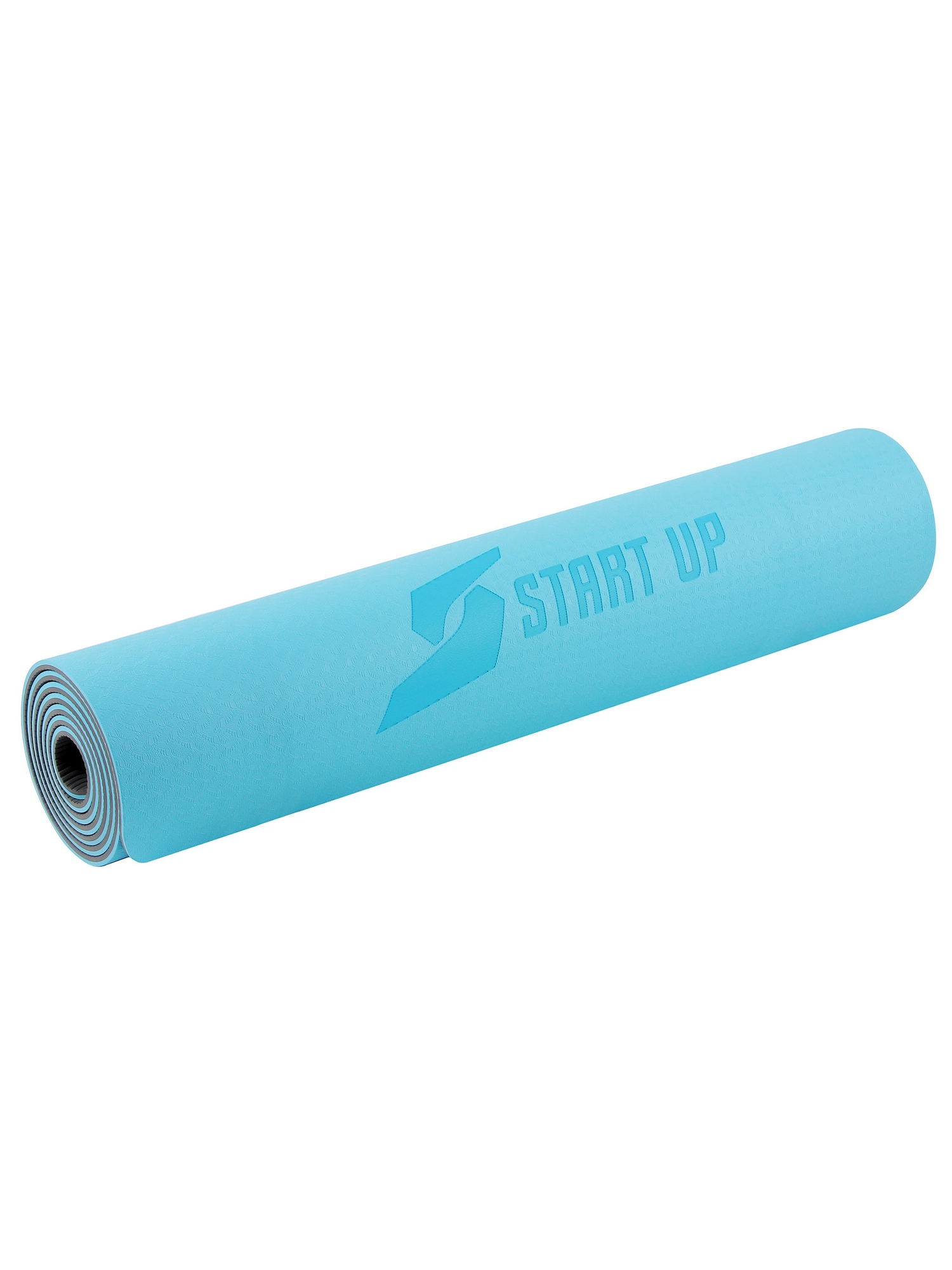 Коврик для фитнеса и йоги, TPE, 183х61х0,6см Start Up ZH-01 Blue\Gray