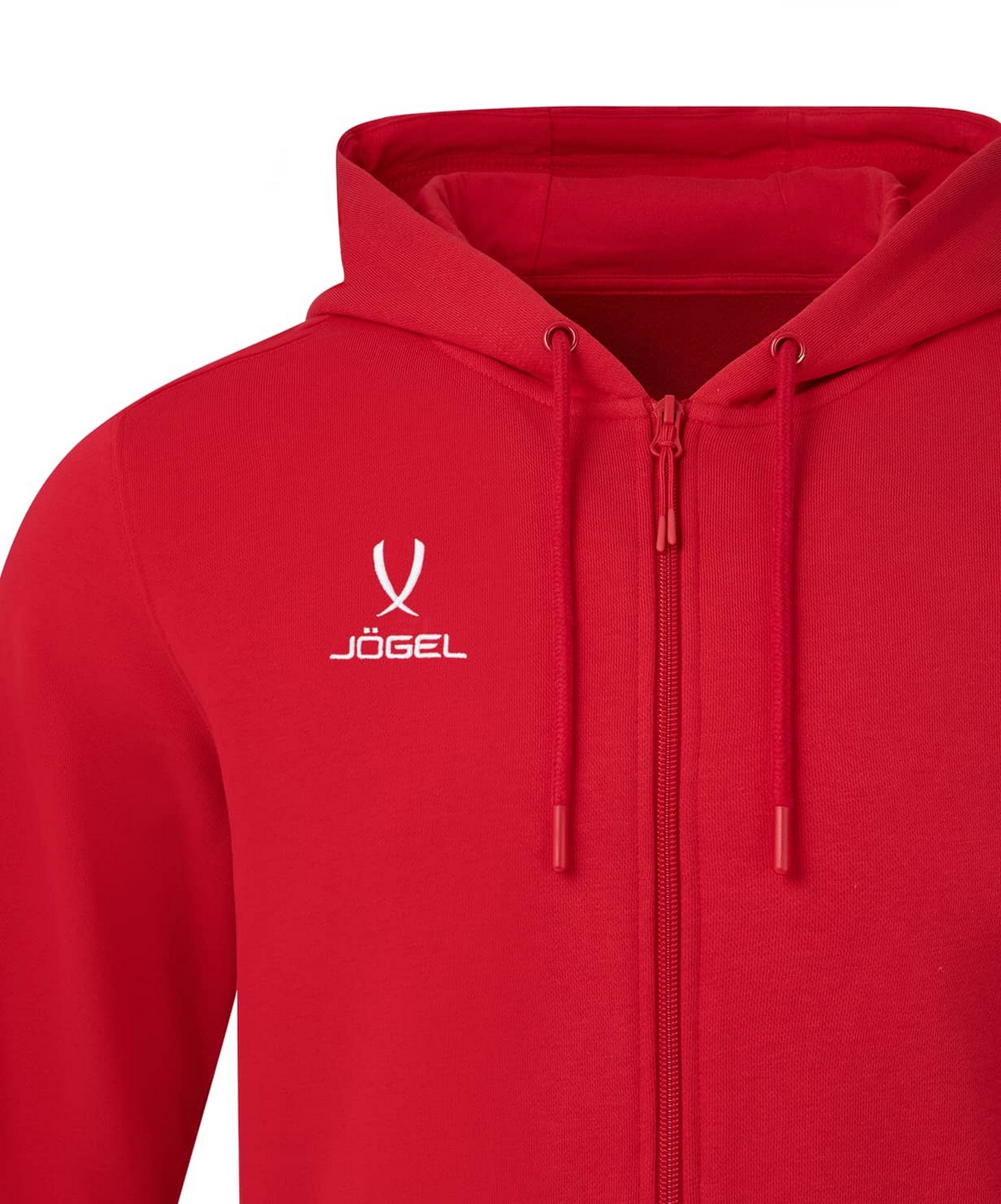 Флисовое худи на молнии Jogel ESSENTIAL Cotton Fleece FZ Hoodie, красный