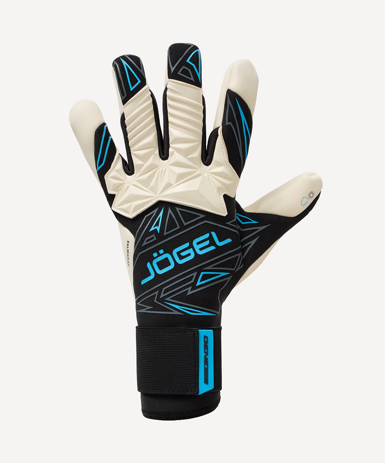 Перчатки вратарские Jogel Genesis UL4 Evolution negative hybrid, черный