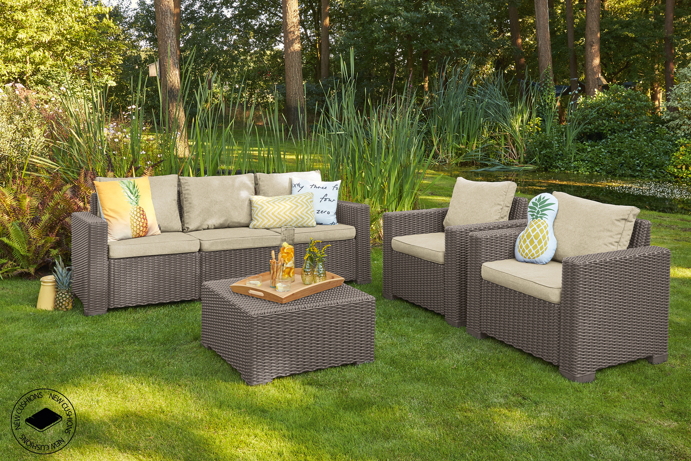 Диван Калифорния 3-местный (California 2 Sofa), капучино