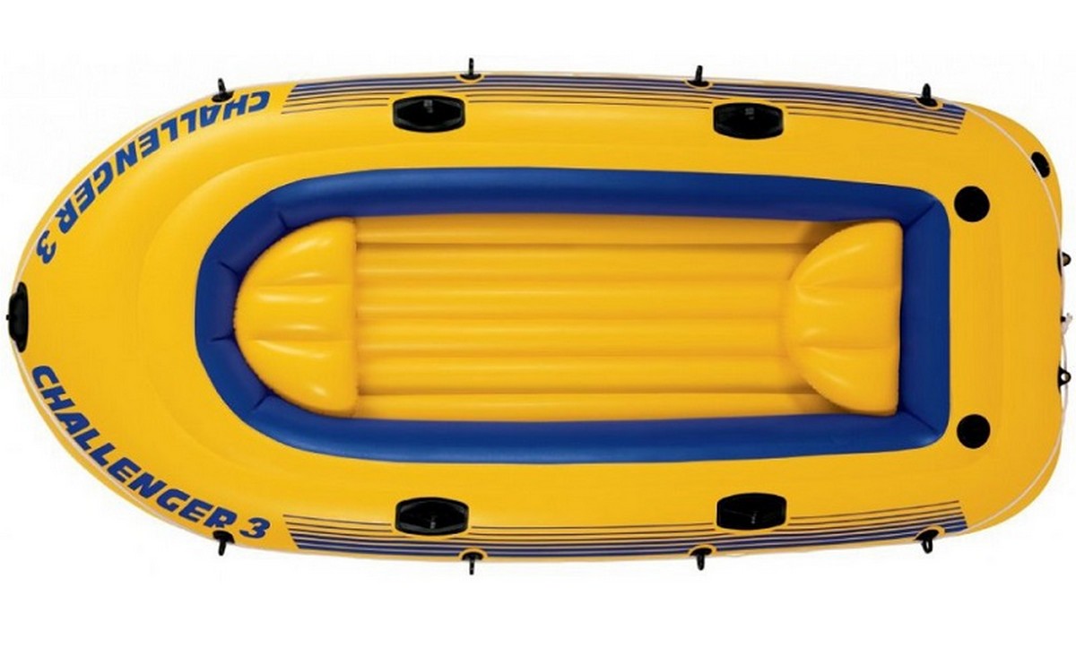 Надувная лодка Challenger 3 Set 295x137x43 см Intex аллюминиевые весла, ручной насос 68370