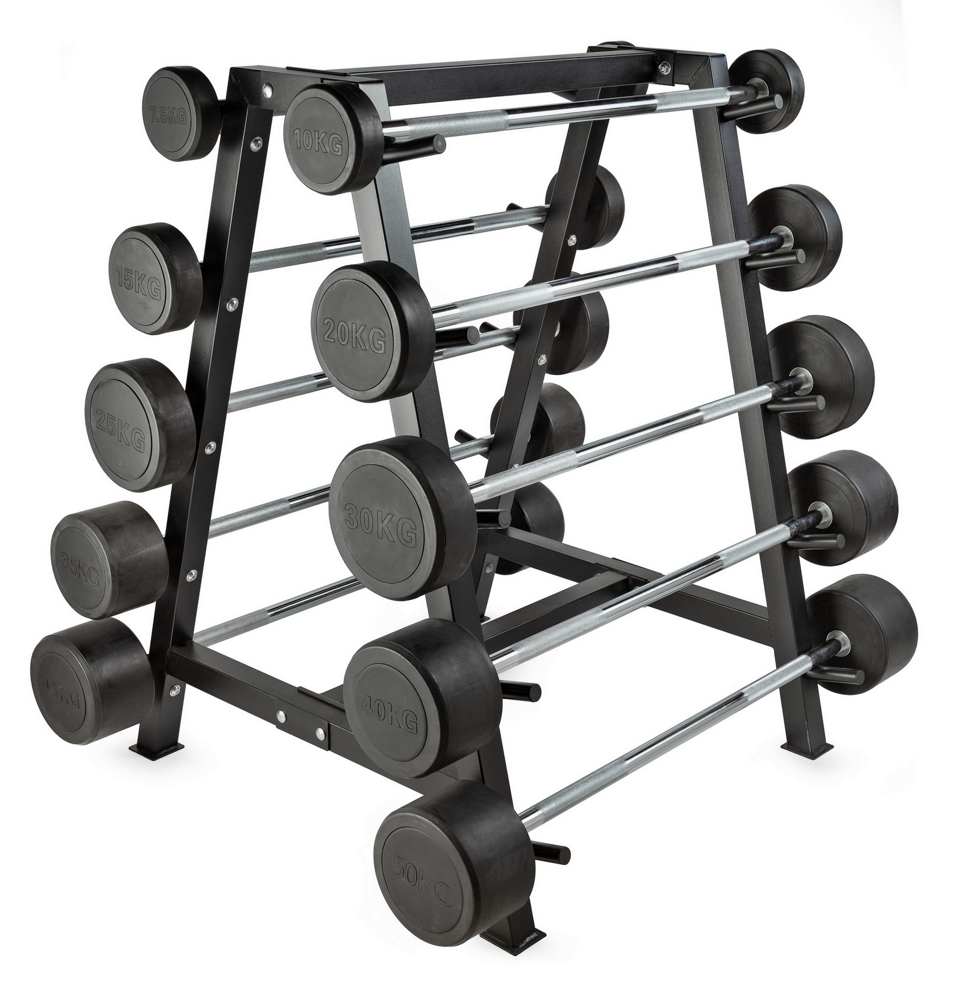 Штанга неразборная обрезиненная 15 кг. Прямой гриф VictoryFit VF-DX4150