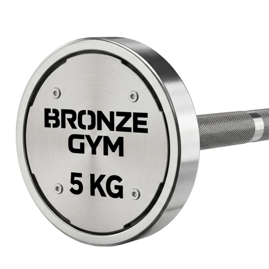Набор стальных штанг 5-50 кг - 10 шт, шаг 5 кг Bronze Gym BGBBST05-50
