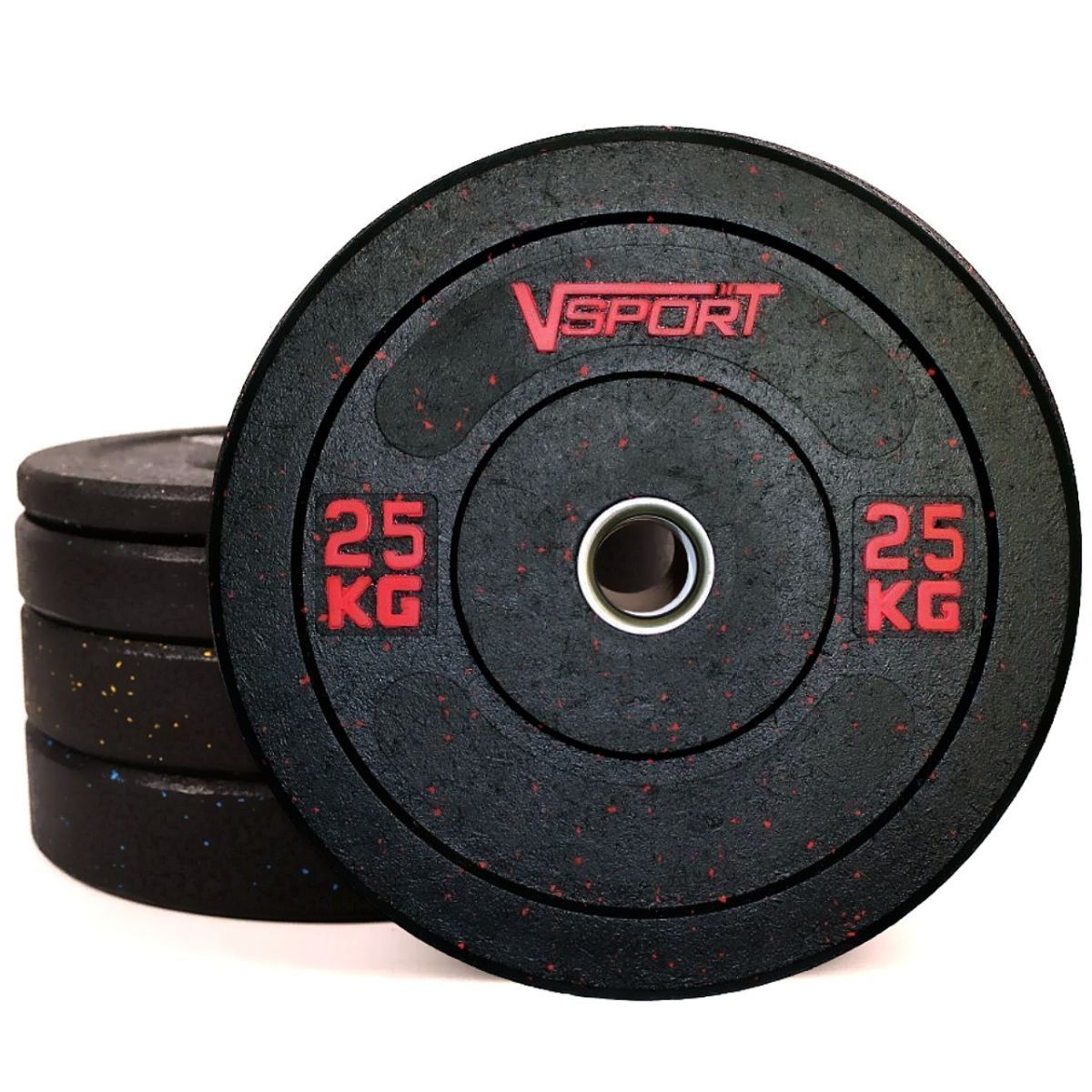 Диск бамперный 25кг V-Sport FTX-1037-25 черный