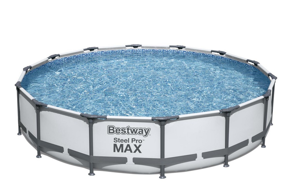 Каркасный бассейн круглый 427х84см+фильтр-насос Bestway Steel Pro Max 56595