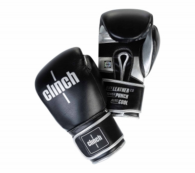 Перчатки боксерские Clinch Punch 2.0 C141 черно-серебристый