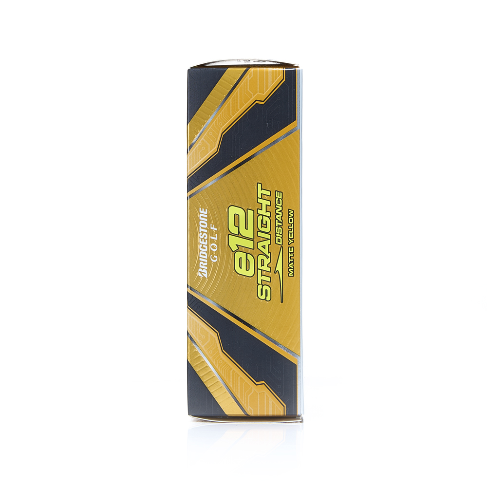 Мяч для гольфа, 3 шт\уп Bridgestone e12 Straight Matte Yellow BGB5CYX желтый