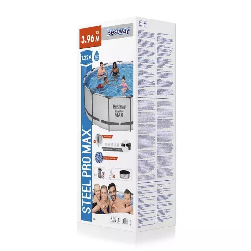 Каркасный бассейн Bestway Steel Pro Max 396x122 см (фильтр, лестница, тент) 5618W