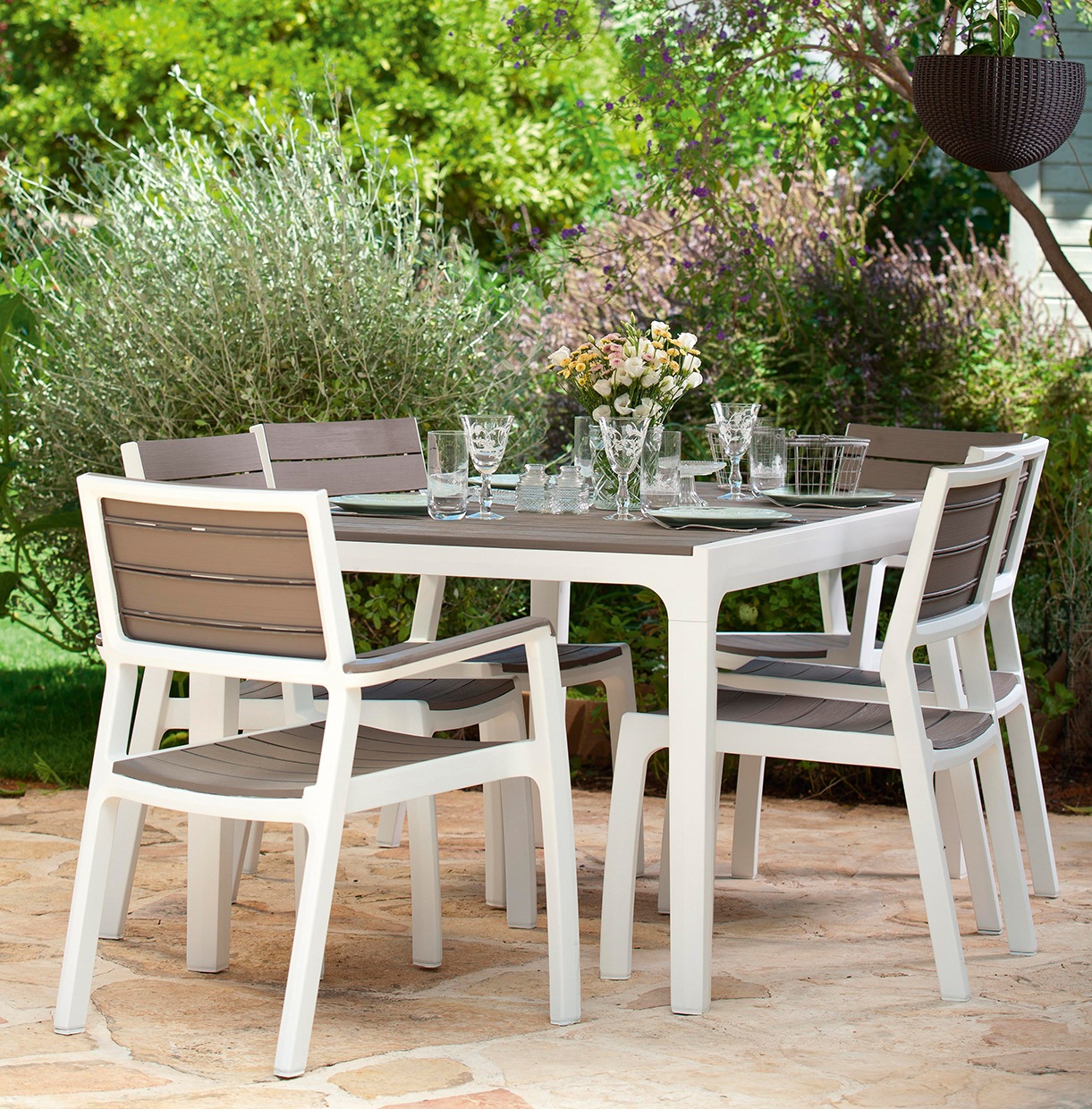 Стул с подлокотниками Гармония, белый-капучино Harmony armchair