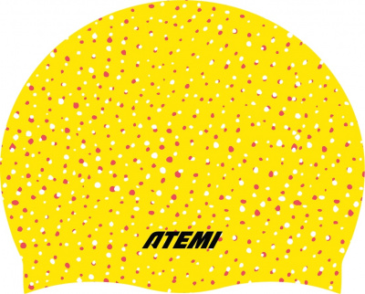 Шапочка для плавания Atemi silicone cap Point yellow TSC1PY Принт