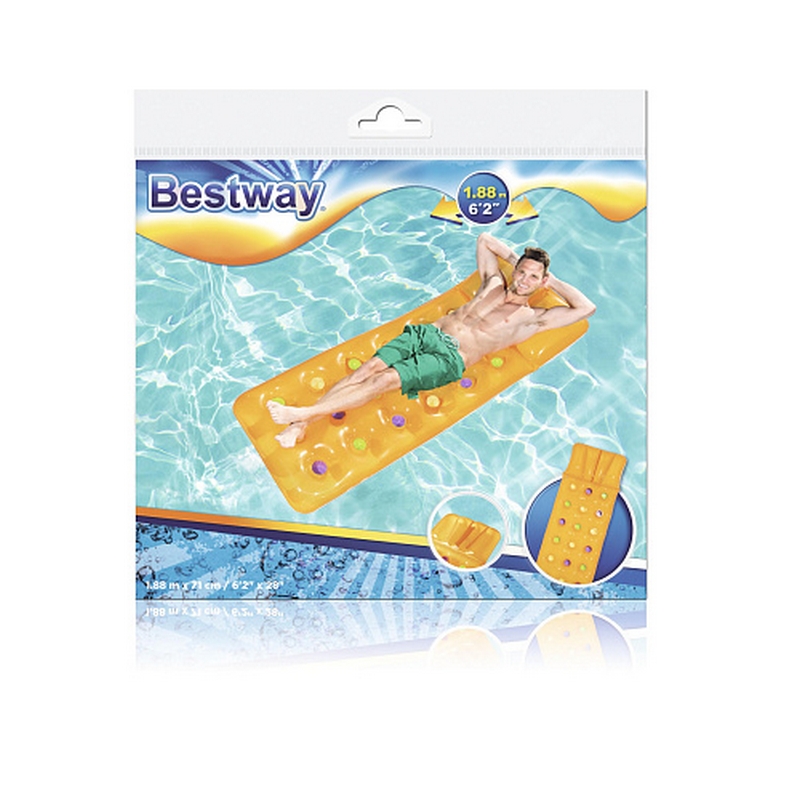 Матрас надувной 188x71см Bestway 43014 цветной