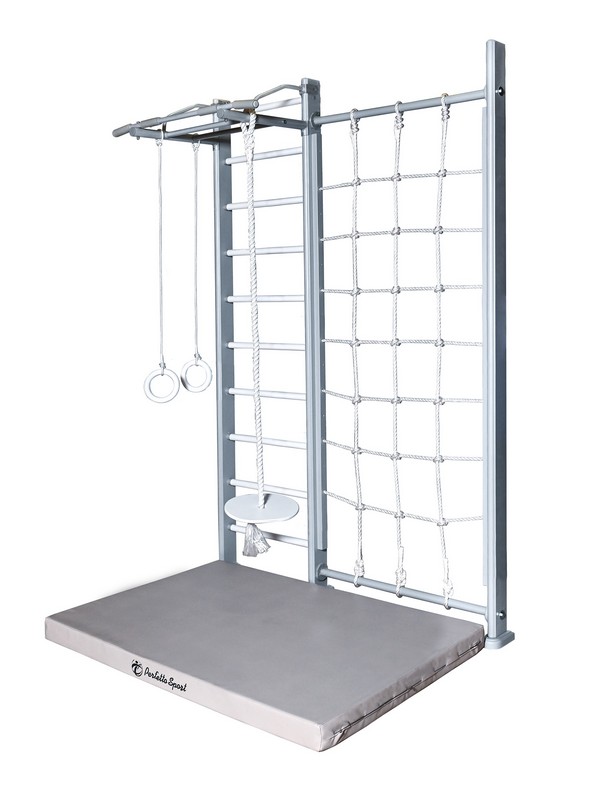 Детский спортивный комплекс Perfetto Sport "Scala in legno con rete" grigio PS-124