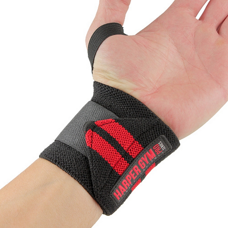 Суппорт запястья эластичный (пара) Harper Gym Pro Series NT50283 черный\красный