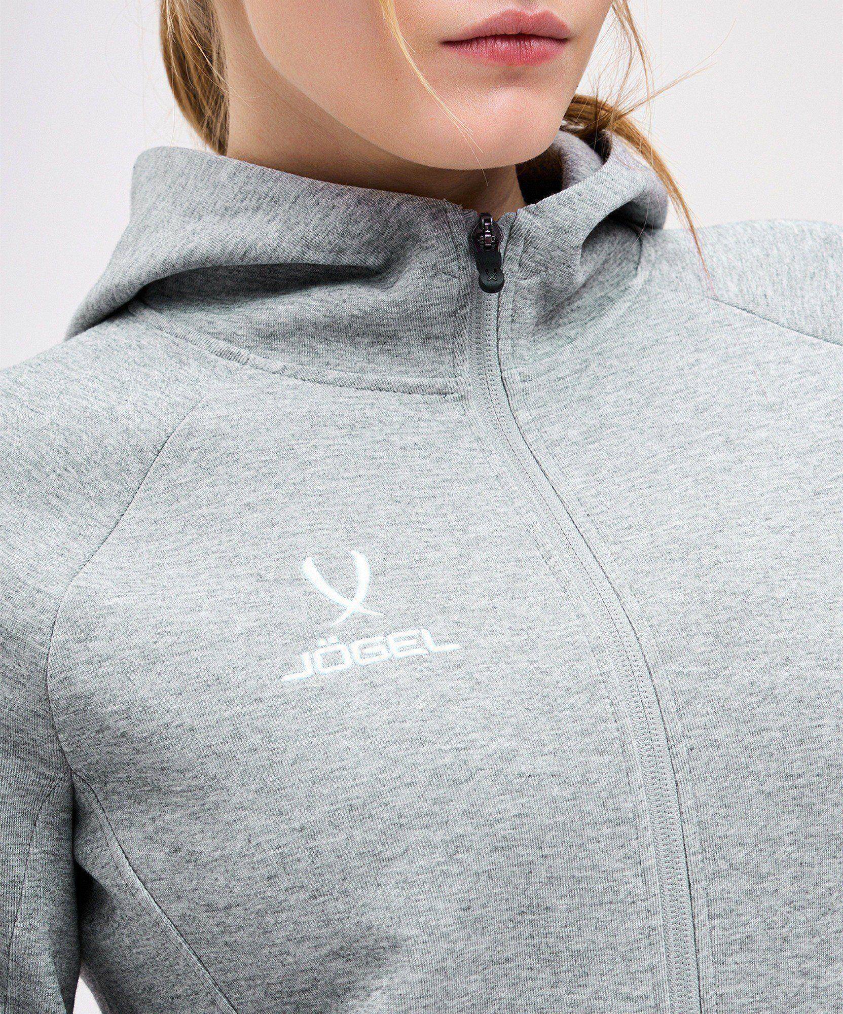 Худи на молнии женское Jogel ESSENTIAL Athlete Hooded FZ Jacket W, серый