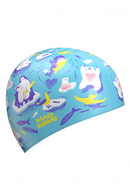 Юниорская силиконовая шапочка Mad Wave Arctic M0575 13 0 00W голубой