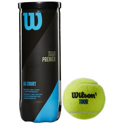 Мяч теннисный Wilson Tour Premier All Court, одобрен ITF, 3шт WRT109400 желтый