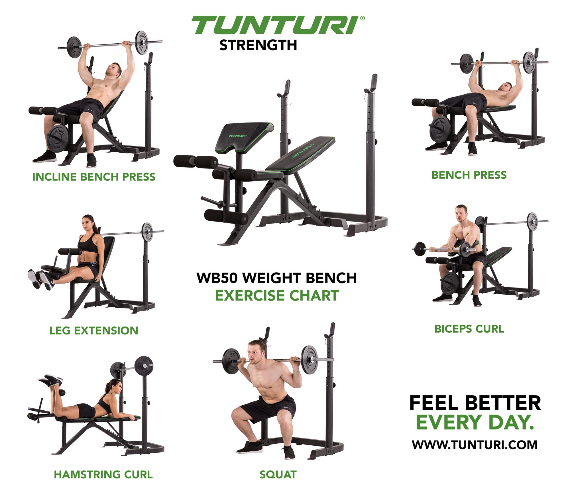 Скамья для жима Tunturi WB50 17TSWB5000