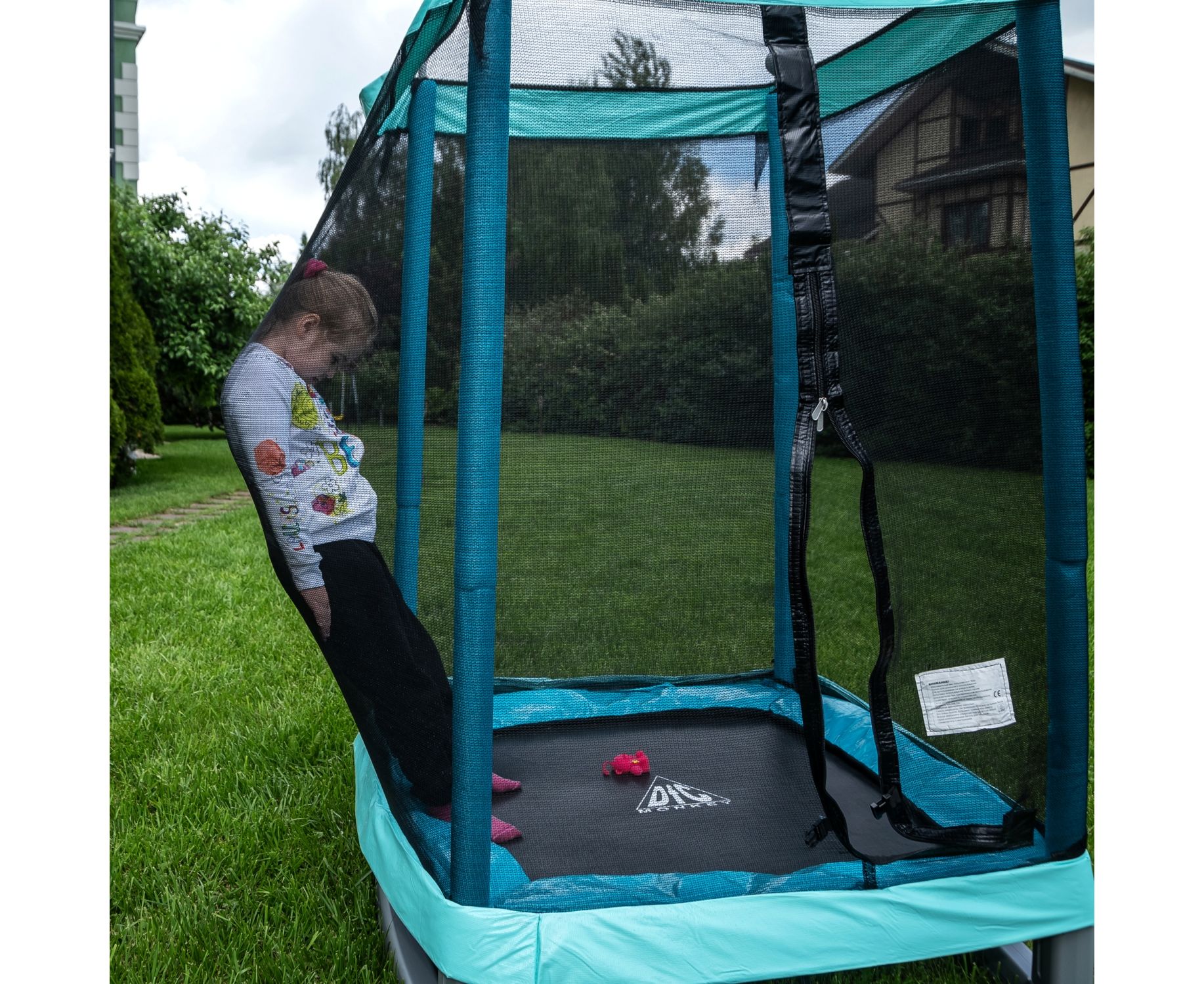 Батут DFC Monkey 50" сетка (127х127см) 50INCH-JPMB синий-зеленый