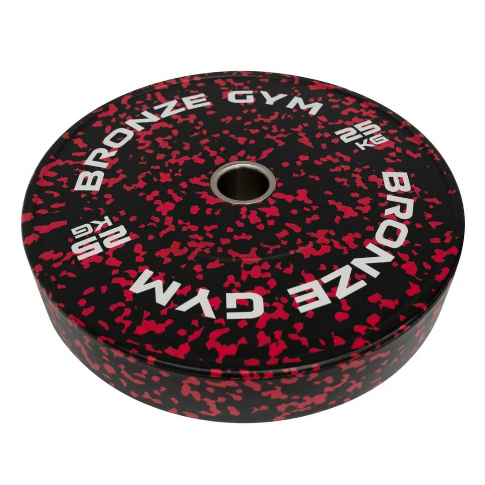 Диск бамперный 25кг Bronze Gym BGBMC25 камуфляж красный