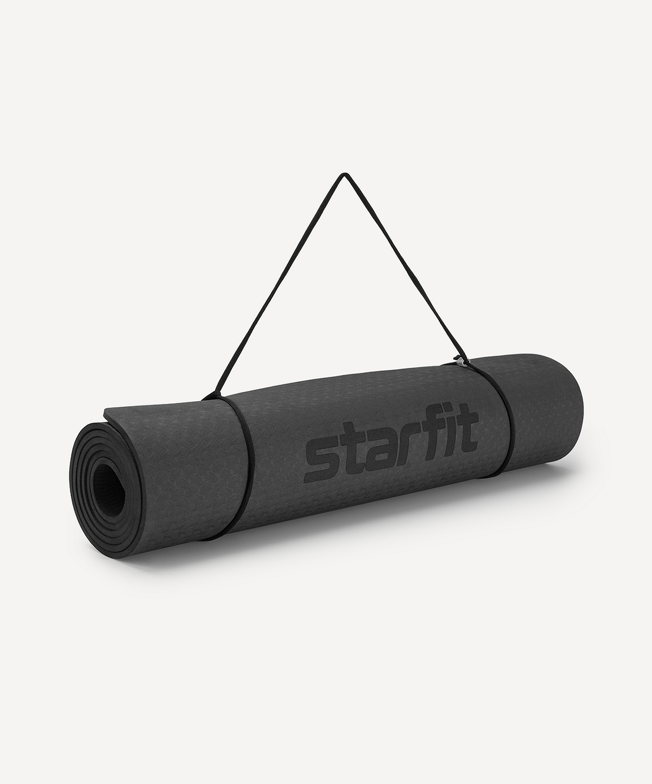 Коврик для йоги и фитнеса ТПЭ, 183x61x0,6 см Star Fit FM-201 черный