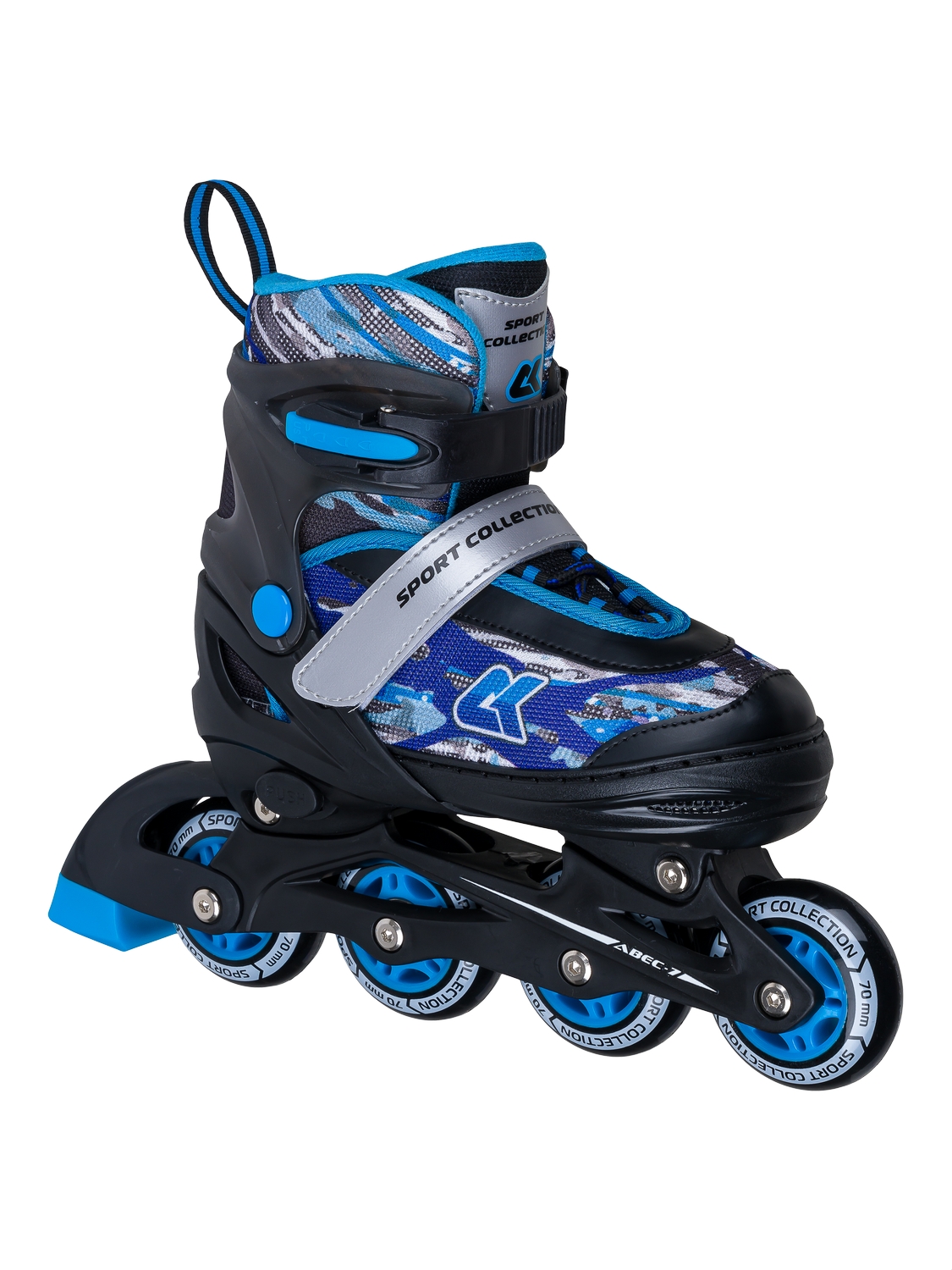 Раздвижные роликовые коньки Alpha Caprice CK-SK-P320-33Blue (антистресс обезьяна в подарок)