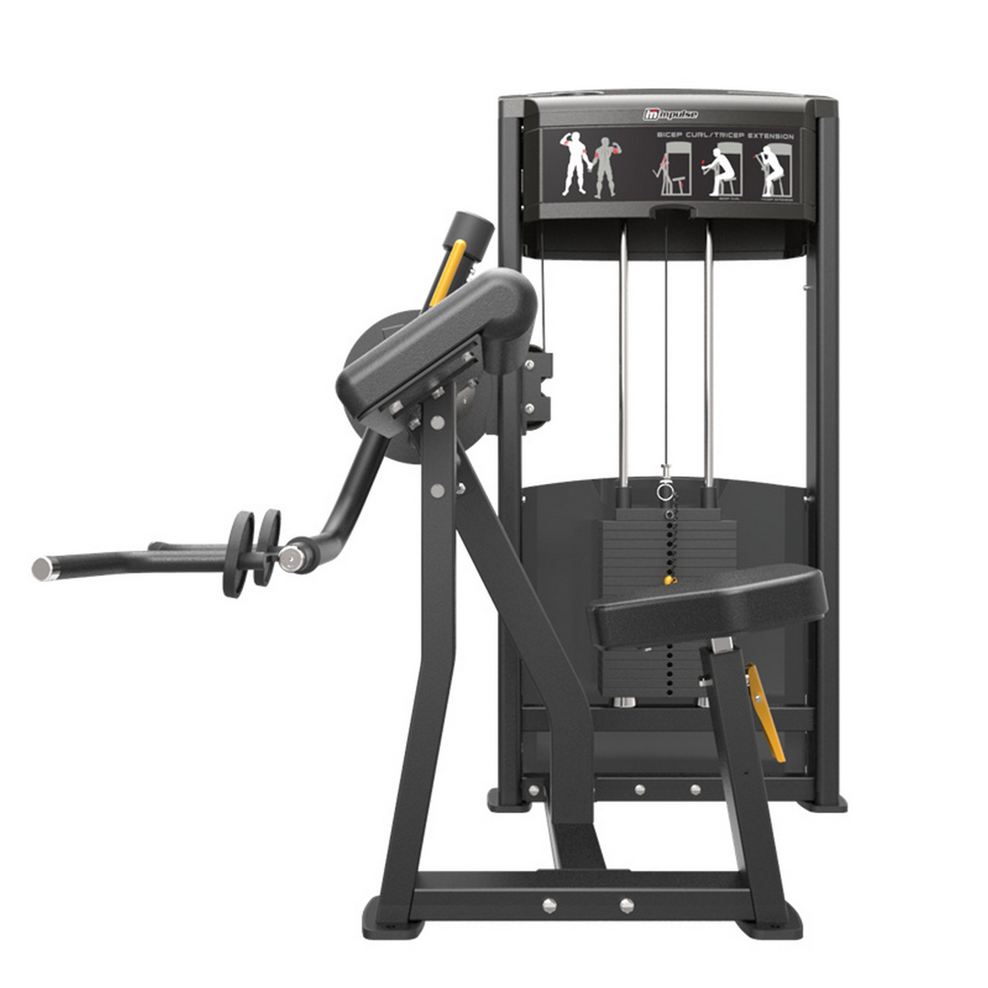 Бицепс/Трицепс 200 Ф (91 кг) Impulse IF9333 — полное зачехление весового стека | Premium Fitness
