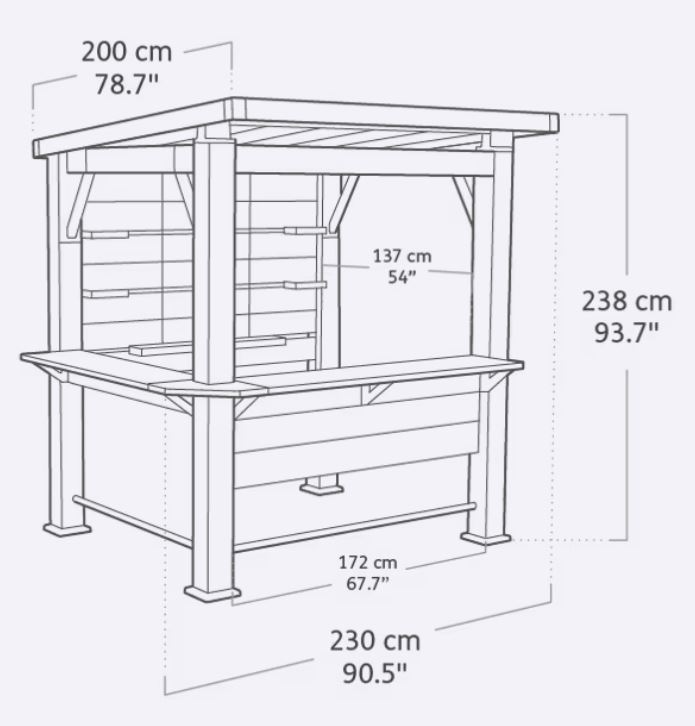 Беседка-бар Graphite Gazebo