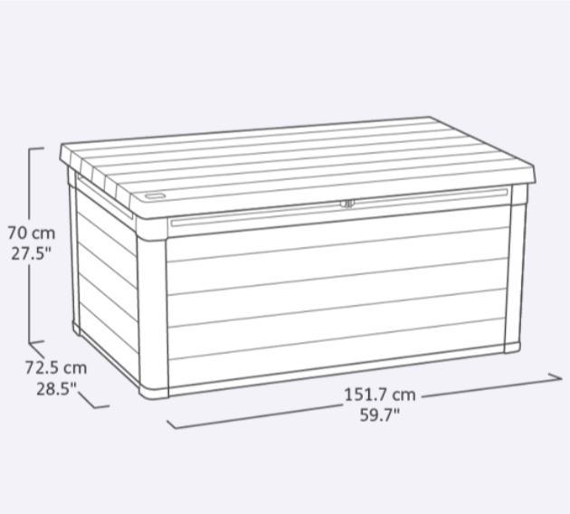 Сундук для хранения, графит Cortina box 570L