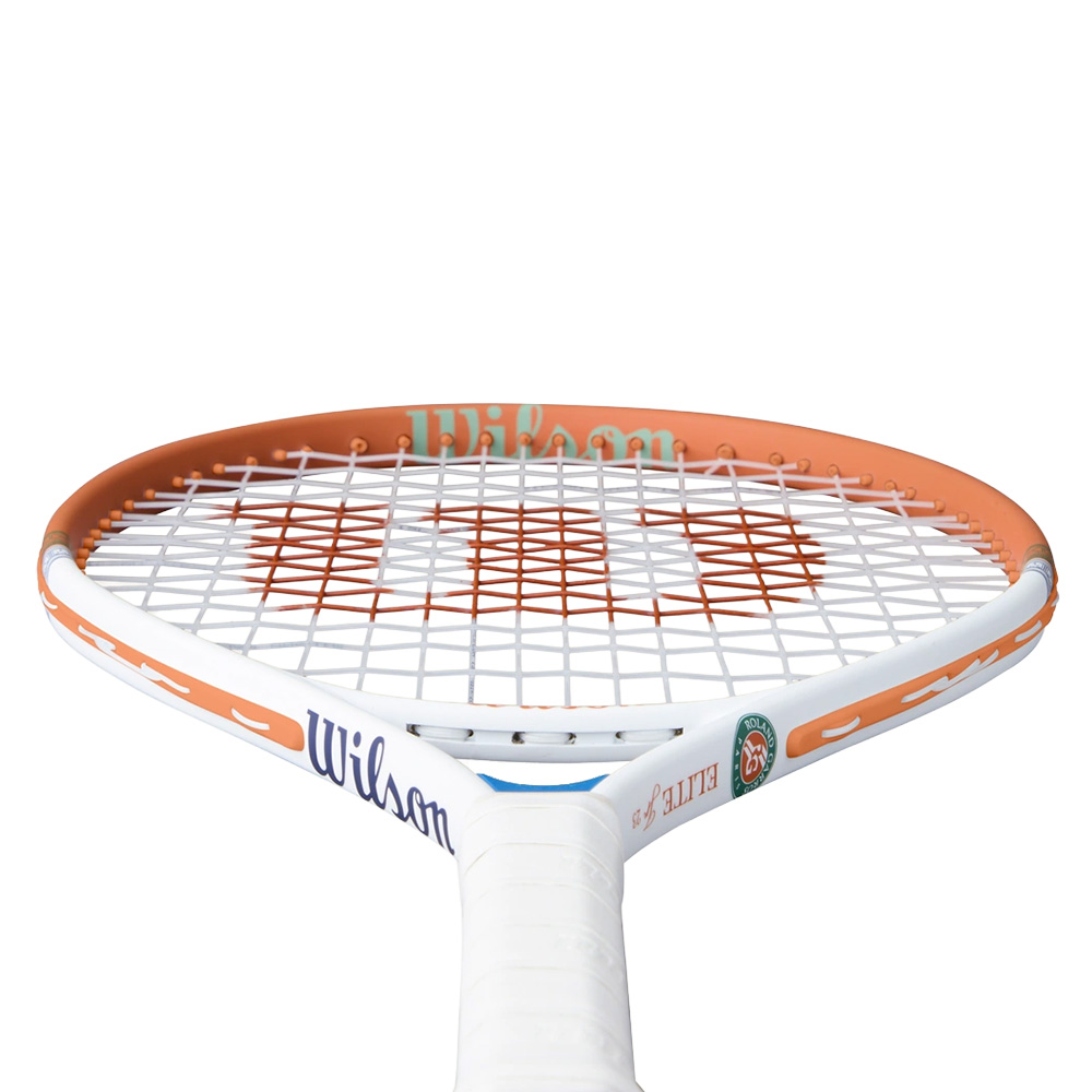 Ракетка для большого тенниса для детей 8-10 лет, алюминий, со струнами Wilson Roland Garros Elite 25 WR193410H оранжево-белый