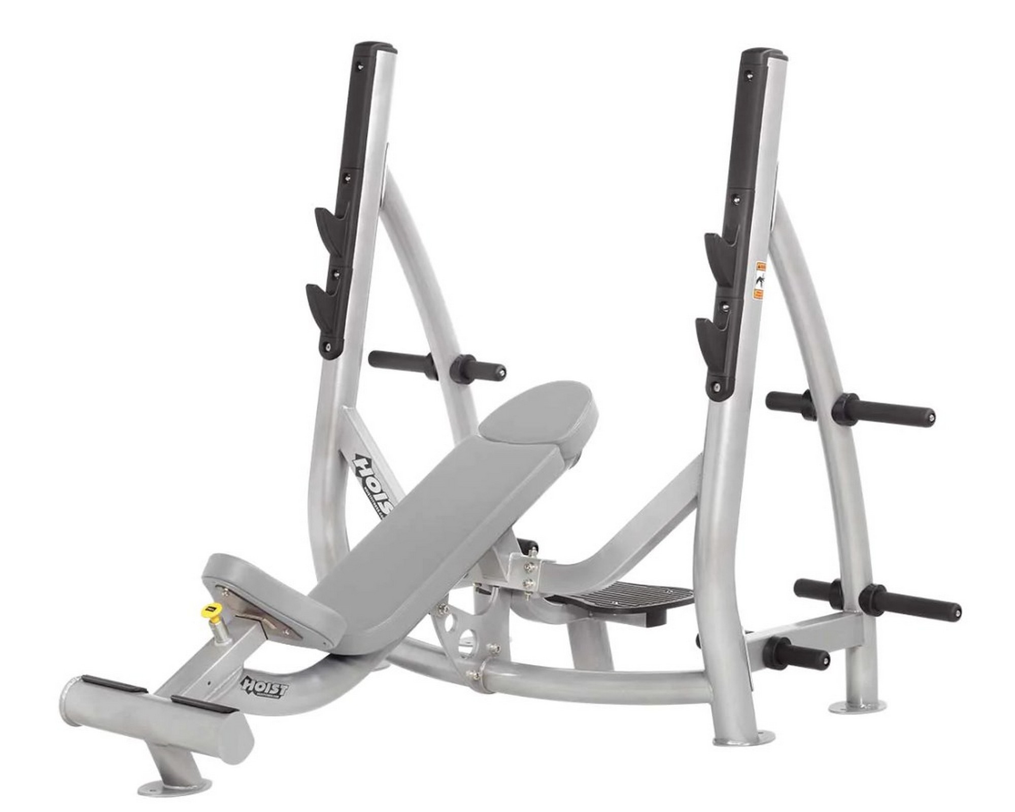 Олимпийская наклонная скамья с держателями дисков Hoist CF-3172 | Premium Fitness