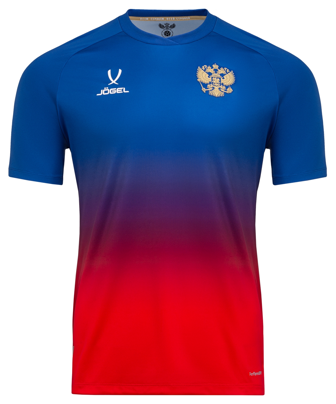 Футболка разминочная Jogel NATIONAL PerFormDRY Pre-Match Tee, сине-красный