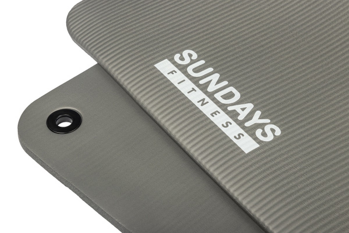 Коврик для йоги и фитнеса 180x60x1см Sundays Fitness IR97506 1170033 серый