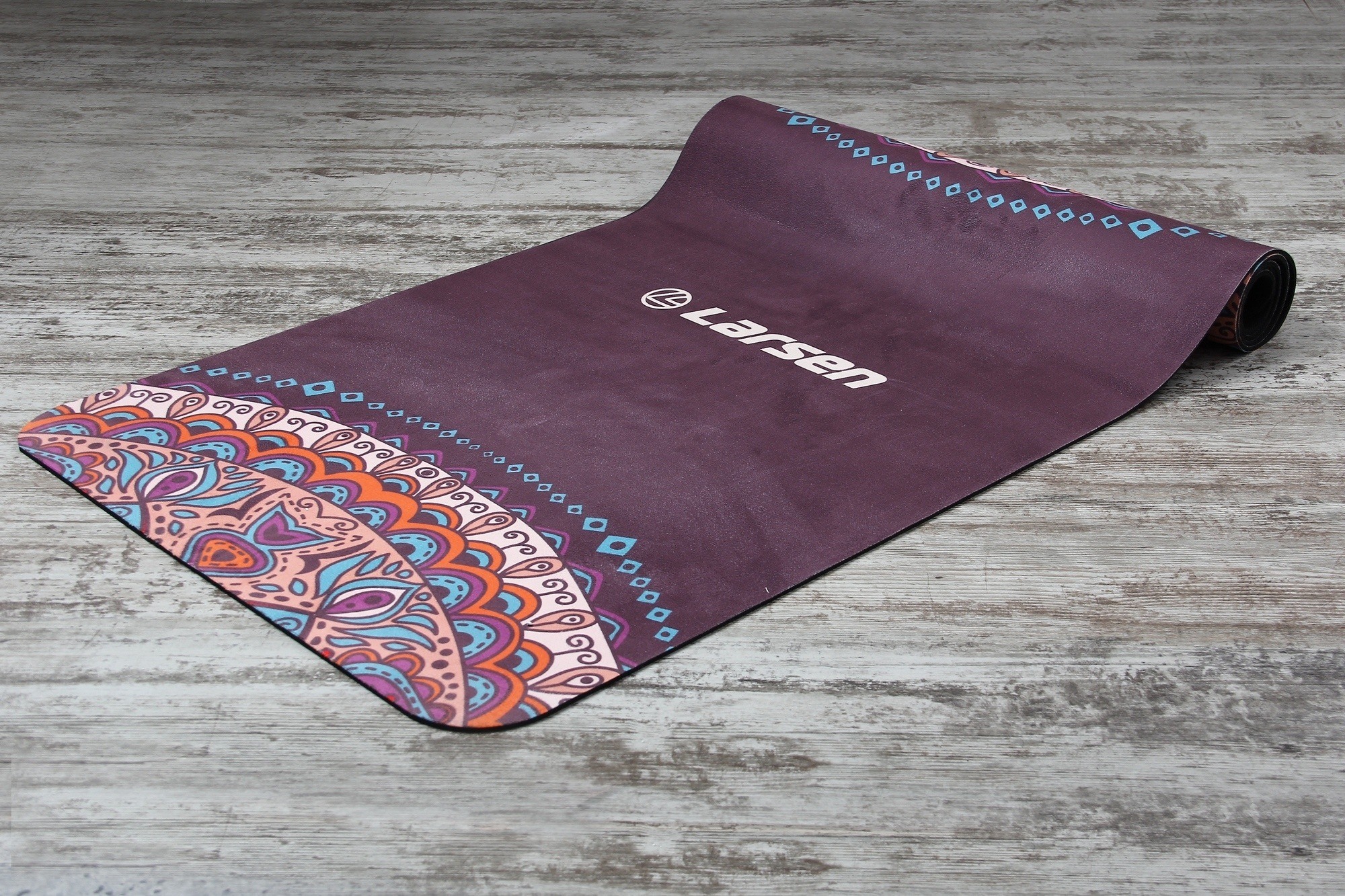 Коврик для фитнеса и йоги, microfiber, 183х61х0,3см Larsen Style 3