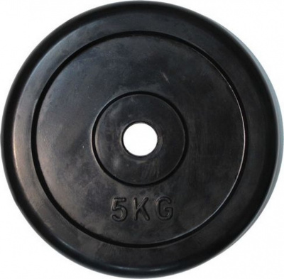 Диск обрезиненный черный Classic D26 5кг Profi-Fit