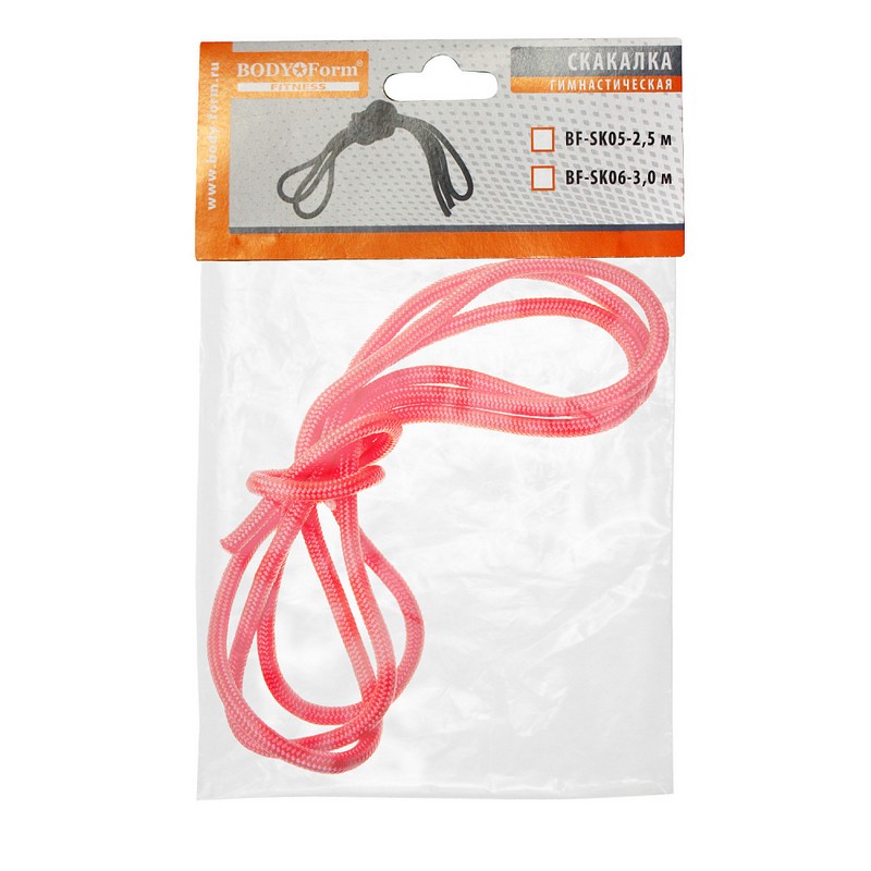 Скакалка гимнастическая Body Form BF-SK05 2,5м, 130гр. Красный