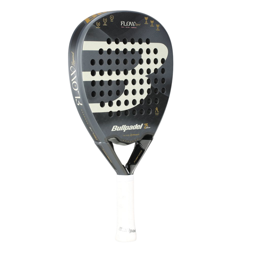 Ракетка для падела, для профессионалов, стекловолокно Bullpadel Flow Legend 494405 черно-белый