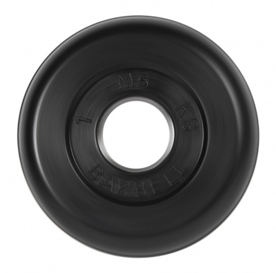 Диск обрезиненный d31мм MB Barbell MB-PltB31-1 1 кг черный