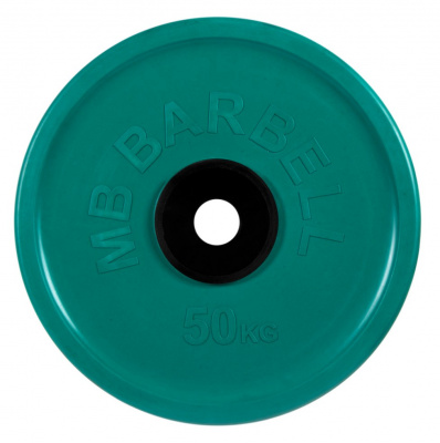 Диск олимпийский d51мм евро-классик MB Barbell MB-PltCE-50 50 кг зеленый