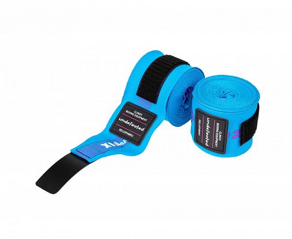 Бинты боксерские, длина 3,5 м Clinch Boxing Hand Wrap Undefeated C240 светло-синий