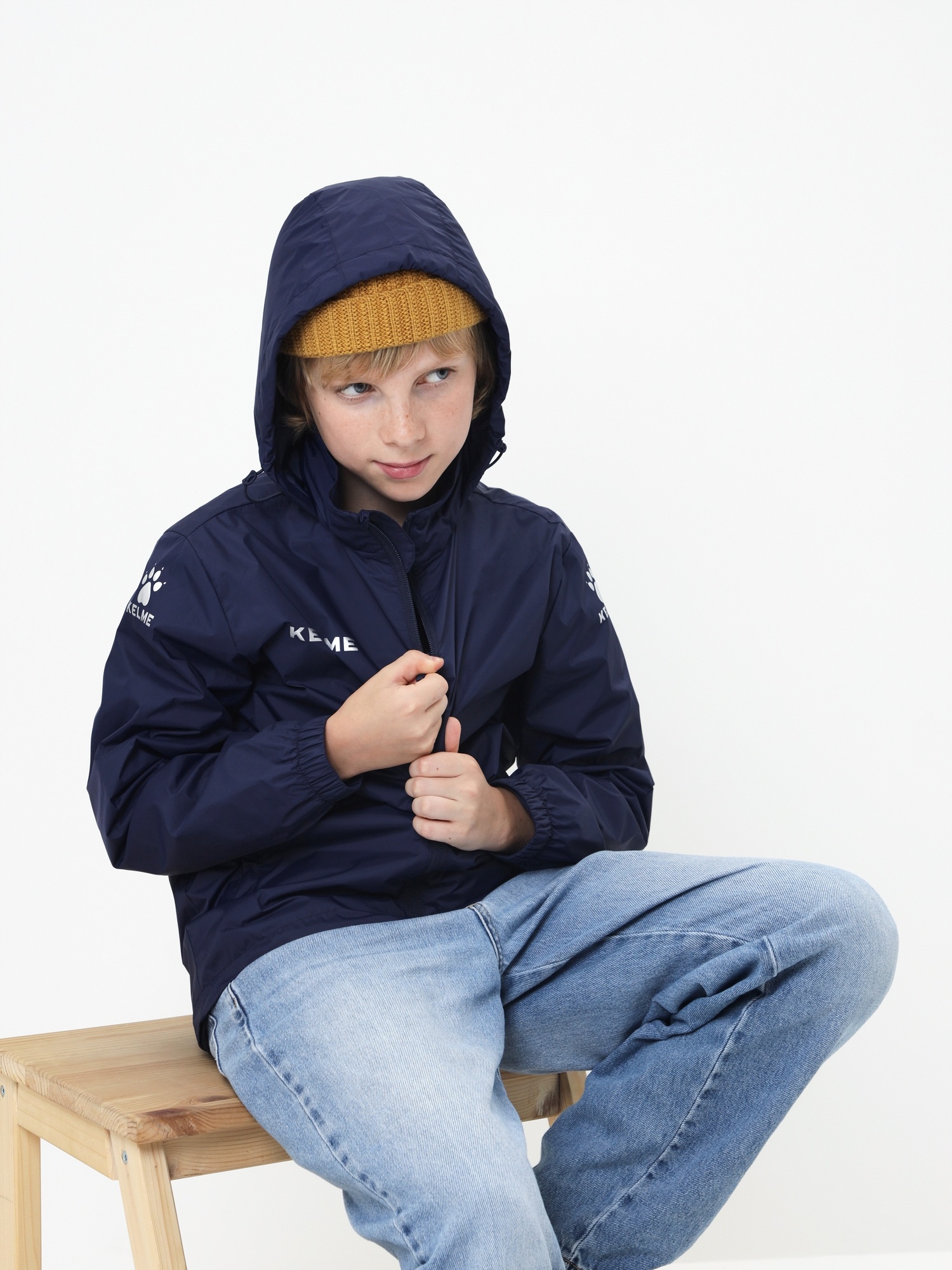 Детская ветровка Kelme Children's Raincoat 3803241-416 Dark Blue