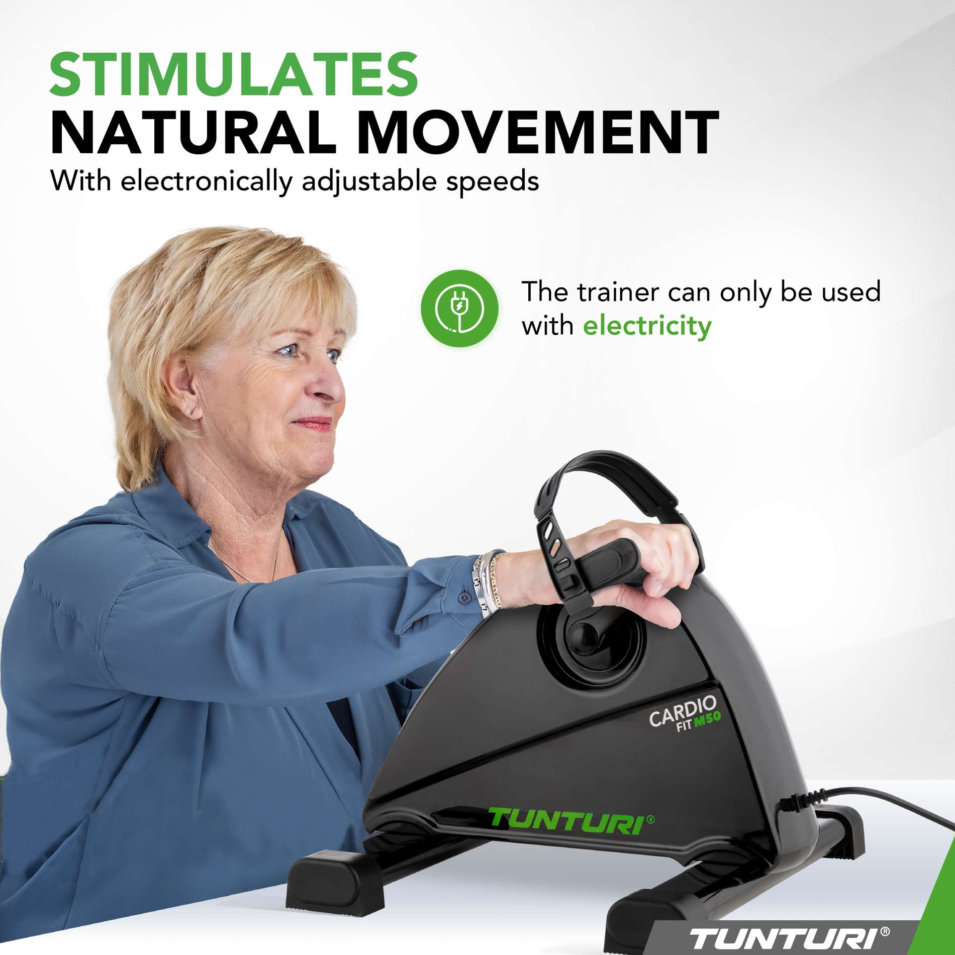 Мини-велотренажер моторизированный Tunturi Cardio Fit M50 23TCFM5000
