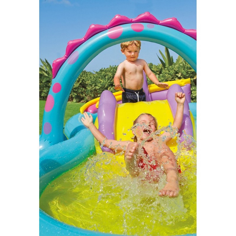 Игровой центр 333х229х112см Intex Динолэнд, c горкой 57135