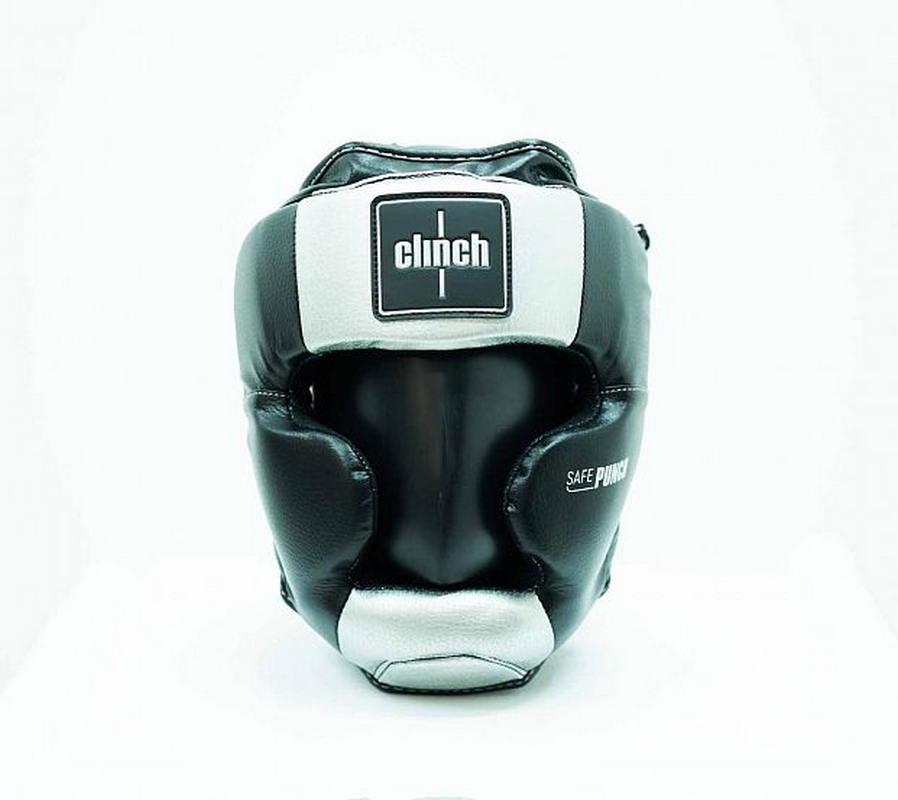 Шлем боксерский Clinch Punch 2.0 Full Face C148 черно-серебристый