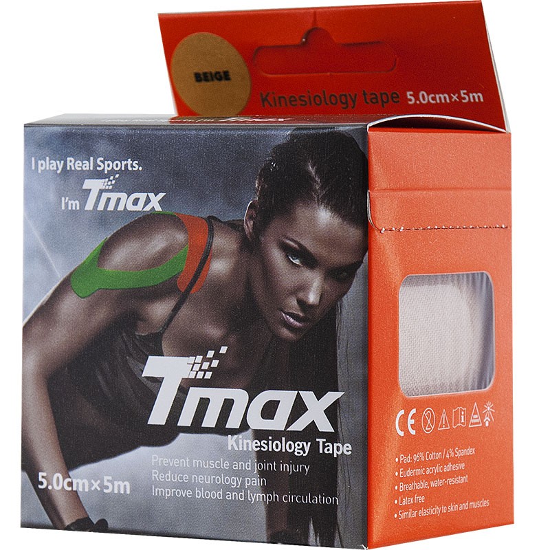 Тейп кинезиологический Tmax Extra Sticky 423112 телесный