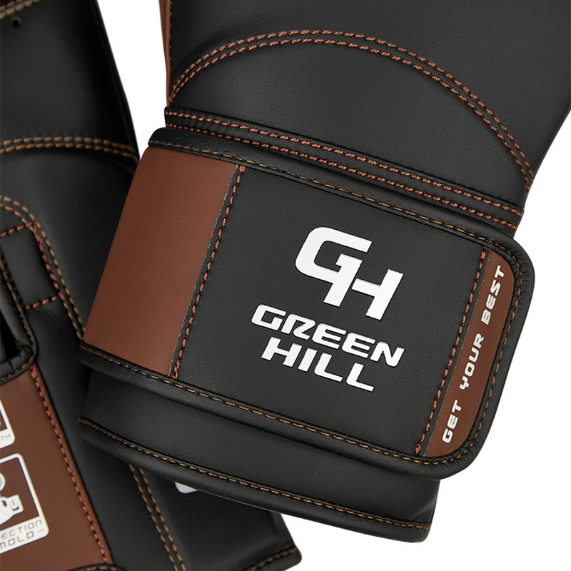 Боксерские перчатки Green Hill Force SPARRING CNBGKS-980 Чёрно-коричневый