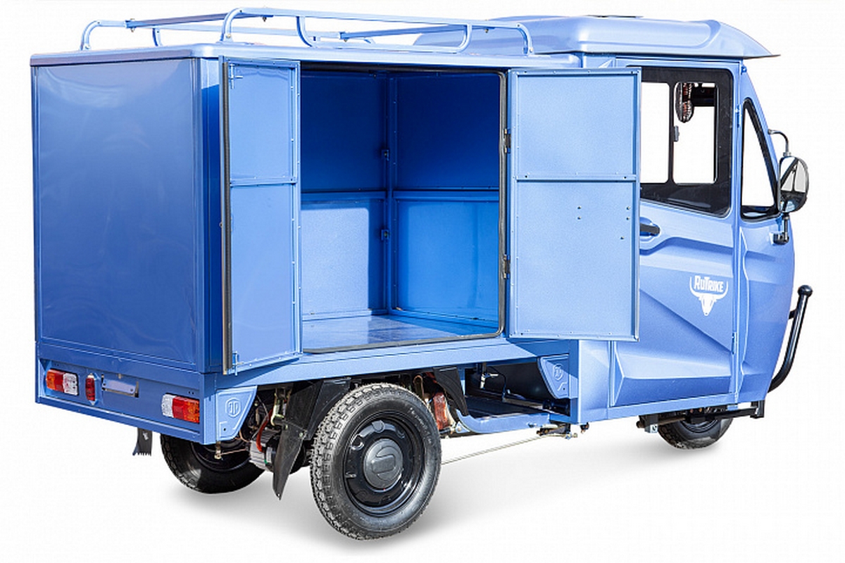 Грузовой электротрицикл RuTrike КАРГО Кабина Дуал 024460-2757 серый