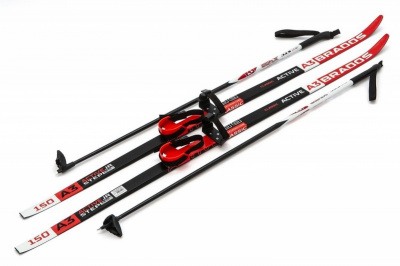 Лыжи Комплект Brados Комби - 150 STEP Active A3 06232 Red (упак. 6 комп.)
