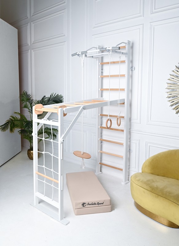 Детский спортивный комплекс Perfetto Sport "Scala in legno 2" bianco-naturale PS-118