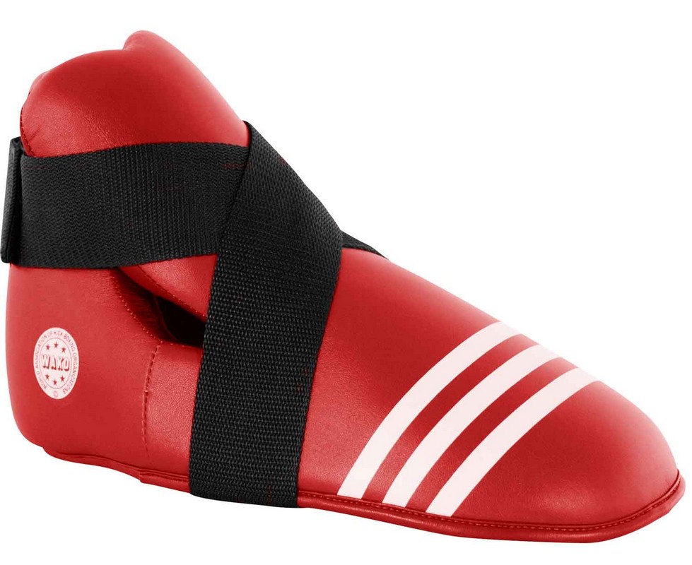 Защита стопы Adidas WAKO Kickboxing Safety Boots красная adiWAKOB01